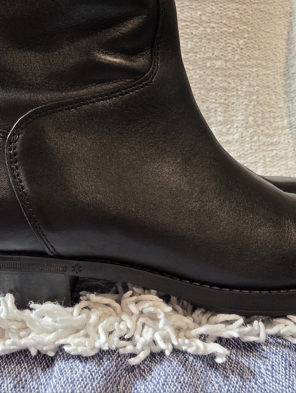 Sam Edelman Black Leather Knee-High Women's Boots - Picture 14 of 16